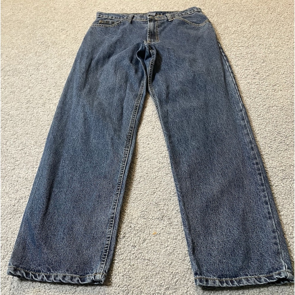 Vtg RK Brand Original Work Jeans Mens 32/32 Blue Denim Mid Rise Western Cowboy